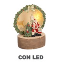 Babbo natale resina Led cm15x12h17