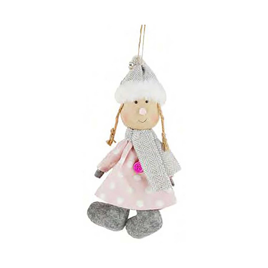 Bambina abito rosa a pois nbr-1213 cm. 13 x 2 h 32