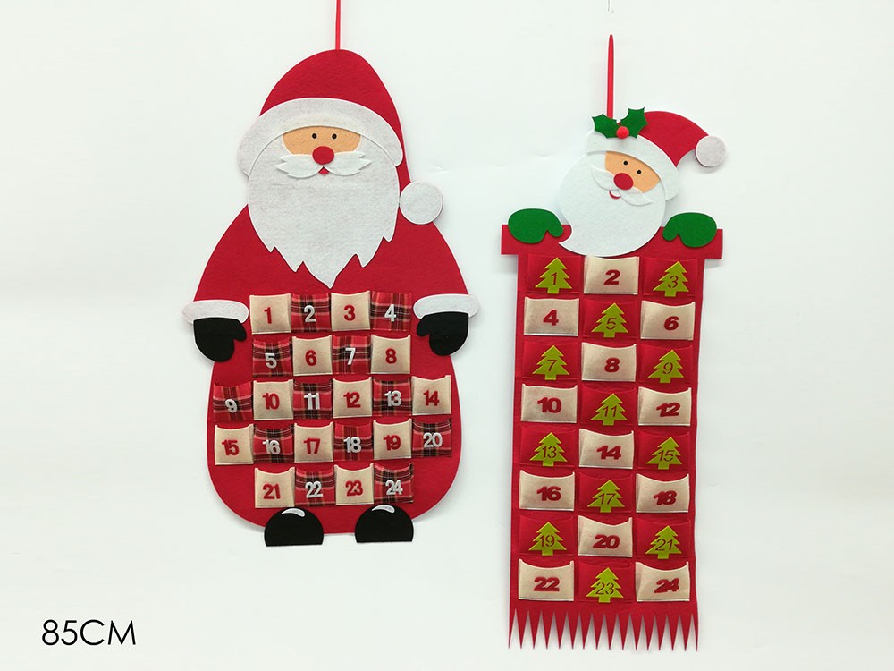 Calendario avvento di Babbo Natale pz  1  cm 85