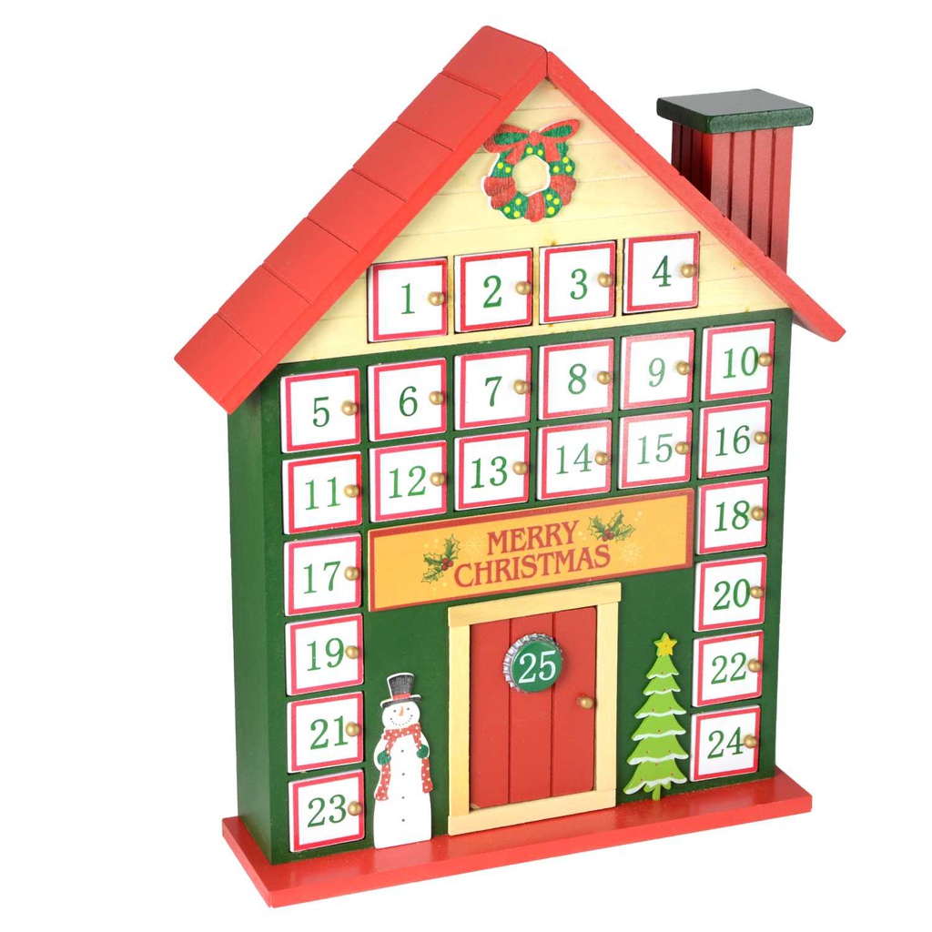 Calendario legno numeri bianchi cm29x9h39,5