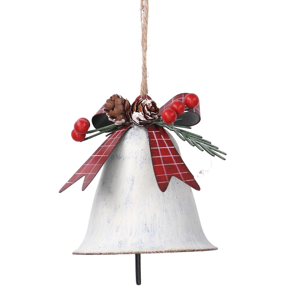 Campana metallo bianco cm11x10h8