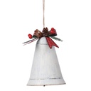 Campana metallo bianco cm14,5x11h9,5