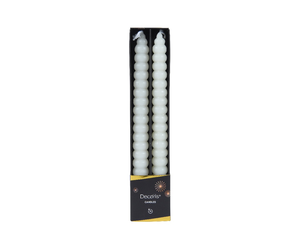 Candele di cera da cena con brillantini H 25 x Ø 2.2 cm