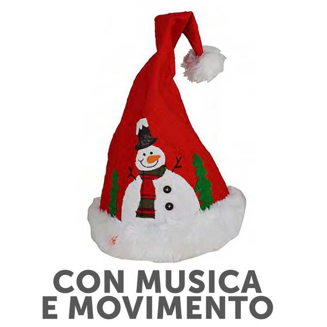 Cappello musicale pupazzo neve nbz-0030cm. 22 x 20 h 45