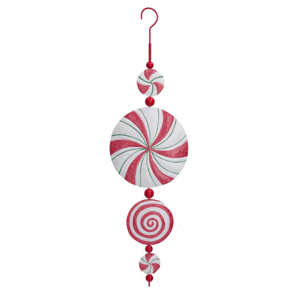 Caramella metallo lecca-lecca rosso cm20x2,5h72