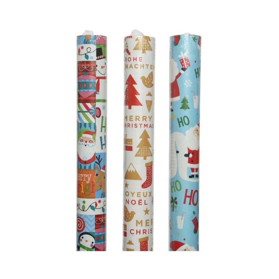 Carta Da Per Pacchetti Da Natale 100X300 Cm 