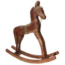 Cavallo legno rivestito metallo oro cm40x11h46