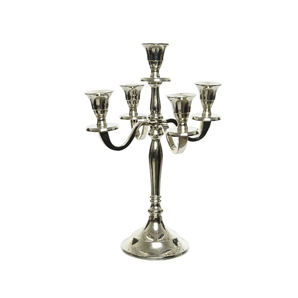 Christmas Decoration Candelabro 5 Bracci Alluminio 29,5Cm