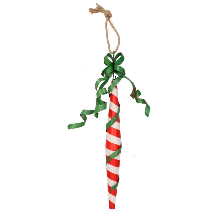 Decorazione albero metallo bastoncino cmø7h29/50