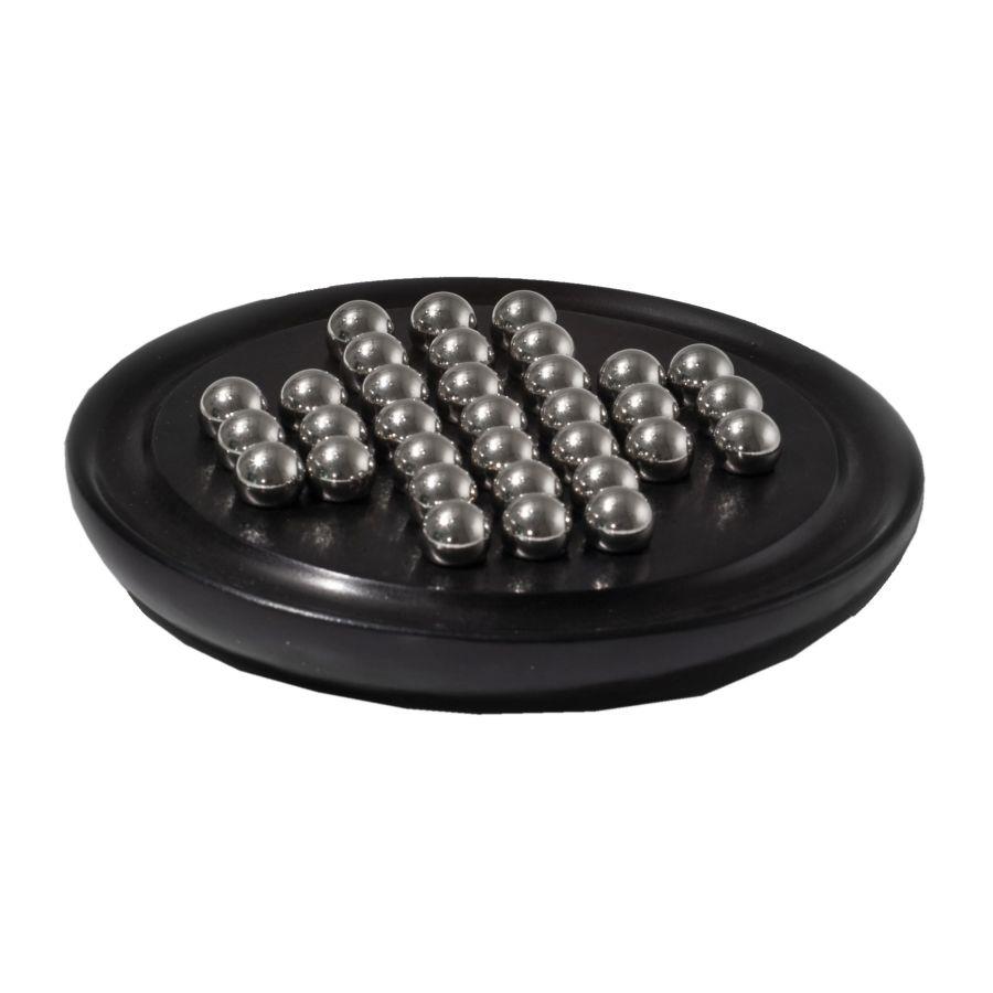 Decorazione gioco solitario legno cm 19h2 palline alluminio