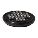 Decorazione gioco solitario legno cm 19h2 palline alluminio