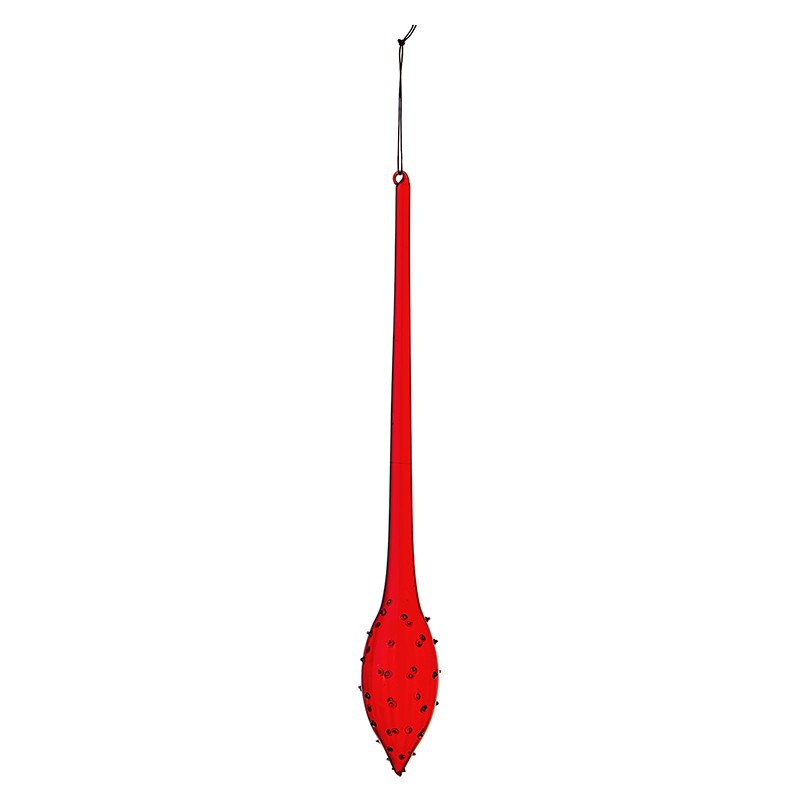 Decorazione vetro da appendere rugiada rosso goccia cm 40 h