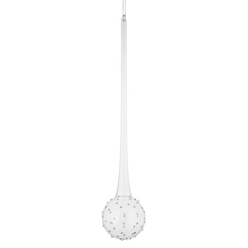 Decorazione vetro da appendere rugiada trasparente bolla cm 40 h