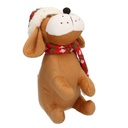 Fermaporta tessuto rosso cane cm12x21h30
