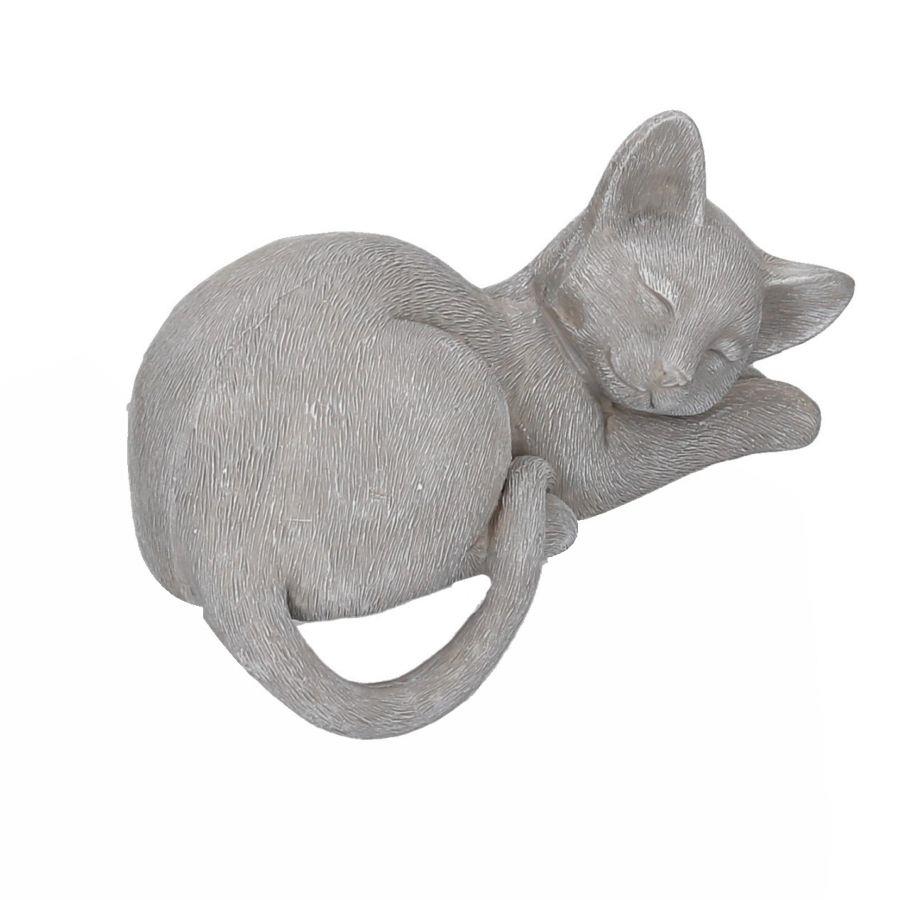 Gatto resina grigio cm 19x11