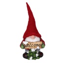 Gnomo resina con cartello rosso cm21,5x19h50