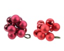 Grappolo decorativo di Natale rosso assortito ø2 cm