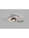 Lampada Circolare Soffitto Parete Moderna Led Dimmer Jive Nero Trio Lighting