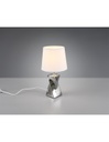 Lampada Da Tavolo Abeba Argento Paralume Bianco Ø15 cm Trio Lighting