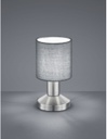Lampada Da Tavolo Garda Nichel E Tessuto Grigio Ø9 cm Trio Lighting