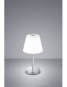 Lampada Da Tavolo Led Touch Emerald Cromo E Vetro Bianco Ø15 cm Trio Lighting