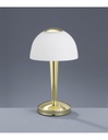 Lampada Da Tavolo Ventura Led Touch Ottone E Vetro Bianco Ø15 cm Trio Lighting