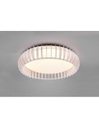 Lampada Rotonda Soffitto Legno Bianco Led 38w Dimmer Monte Trio Lighting
