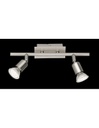 Lampada Soffitto 2 Faretti Spot GU10 Orientabili Nimes Nichel Trio Lighting