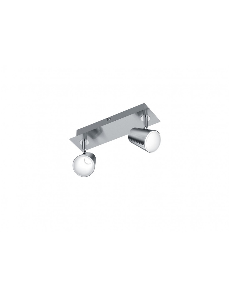 Lampada Soffitto o Parete 2 Faretti Spot Orientabili Narcos Nichel Trio Lighting