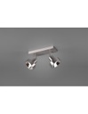 Lampada a Soffitto 2 Faretti Spot GU10 Orientabili Leon Nichel Trio Lighting