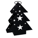 Lanterna metallo albero nero cm27x7,5h32,5