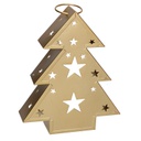 Lanterna metallo albero oro cm27x7,5h32,5
