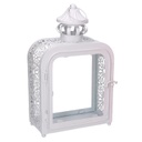 Lanterna metallo bianco cm 17x9h30
