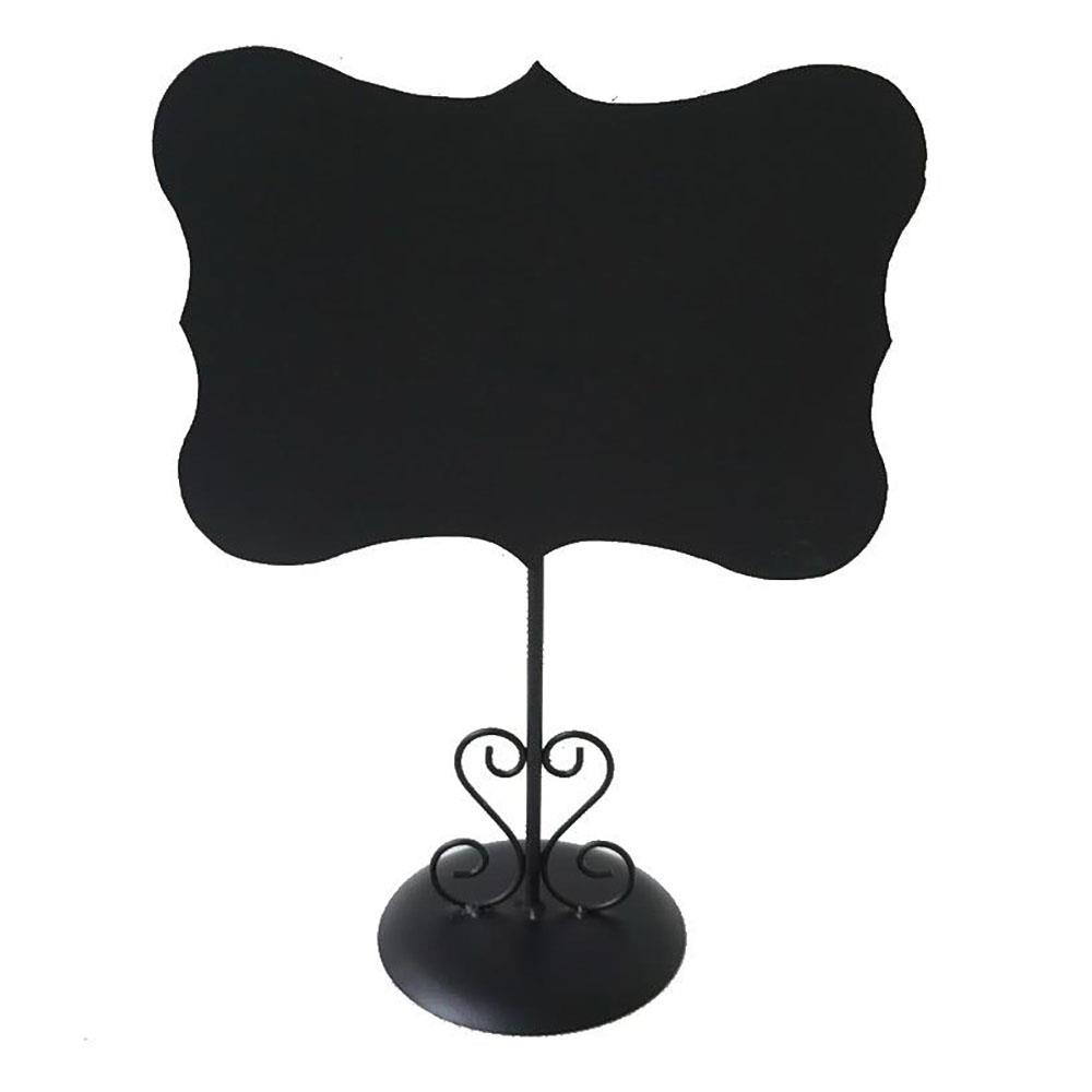 Lavagna metallo nero con supporto cm 20x10h27