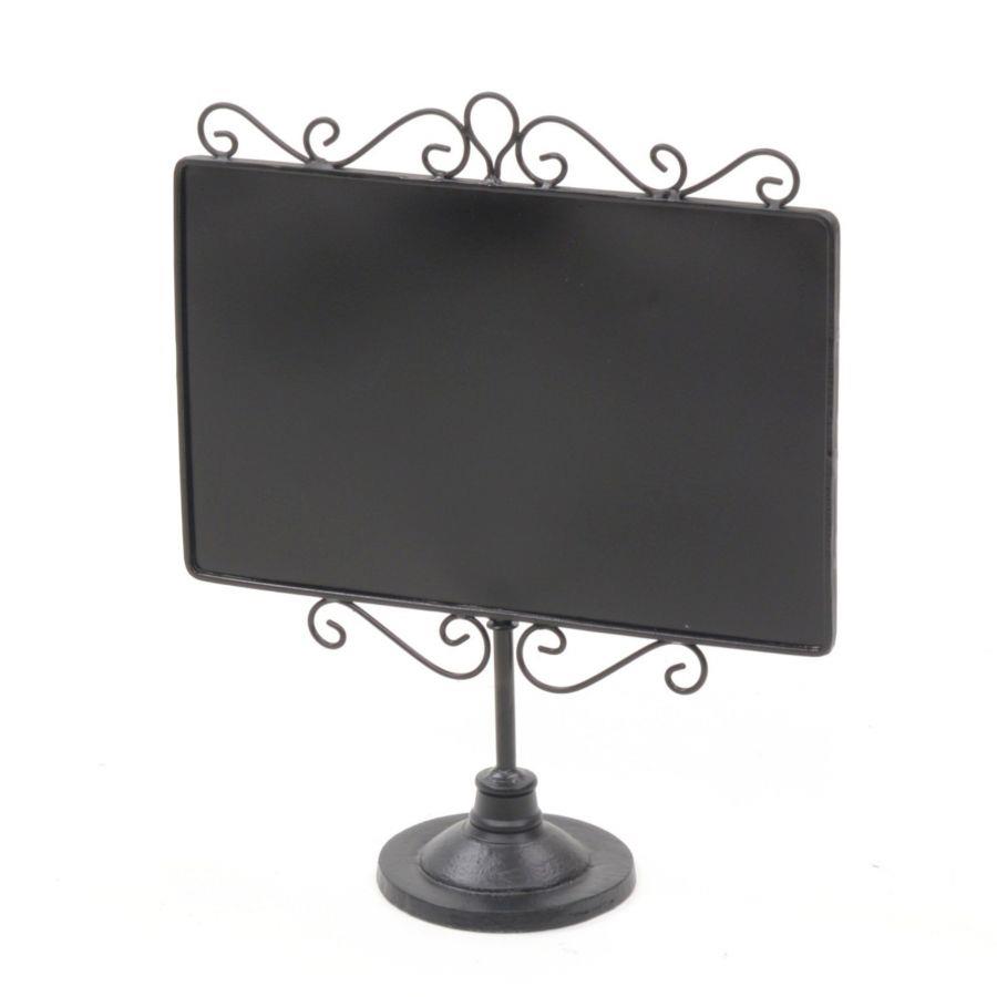 Lavagna metallo nero con supporto cm 35x13