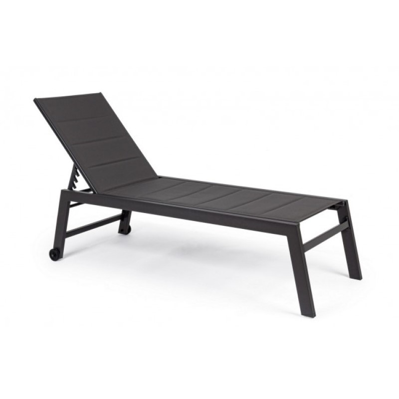 Lettino alto in alluminio con ruote Hilde antracite 32h cm iperbriko