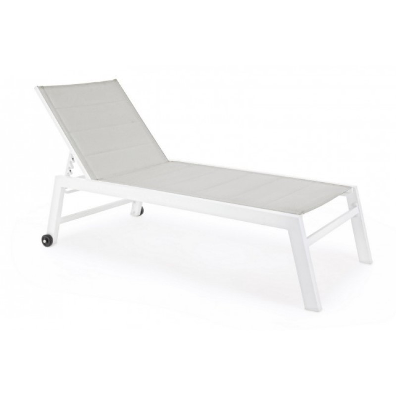 Lettino alto in alluminio con ruote Hilde bianco iperbriko