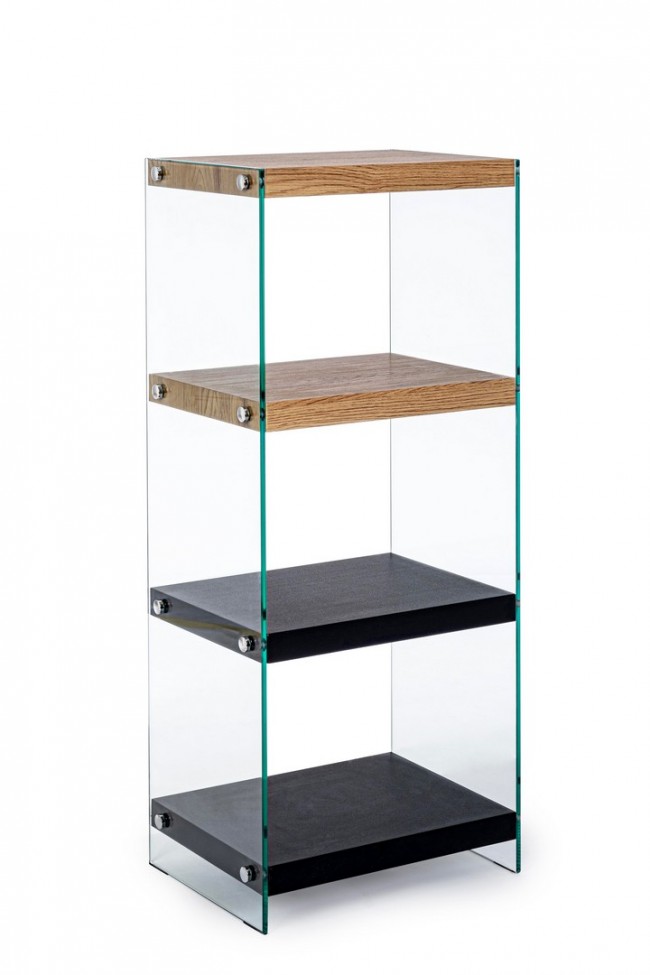 Libreria 4P Line Wood Nero  