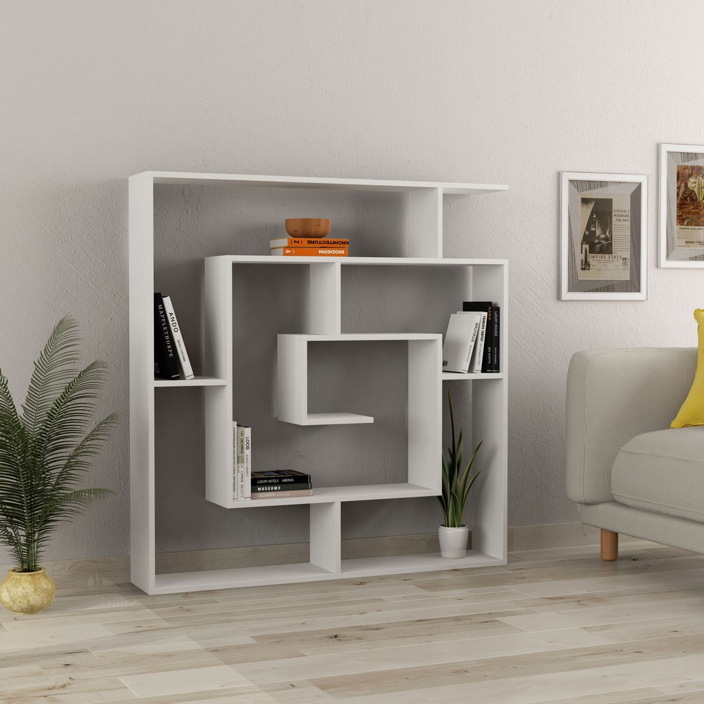 Libreria Labirent Bianca 5 Ripiani 129x125x22 cm