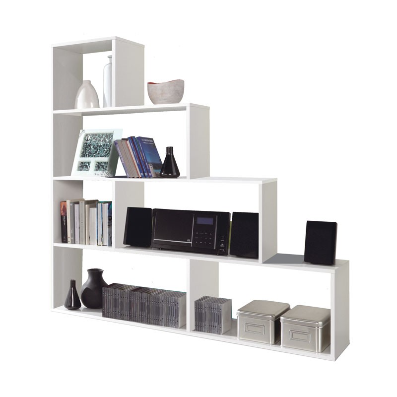 Libreria design divisorio bianco a cubo cm 145 x 29 x 145 h