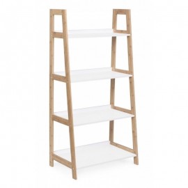 Libreria in legno di bamboo quattro ripiani BROOKLYN 62x38x h130 cm