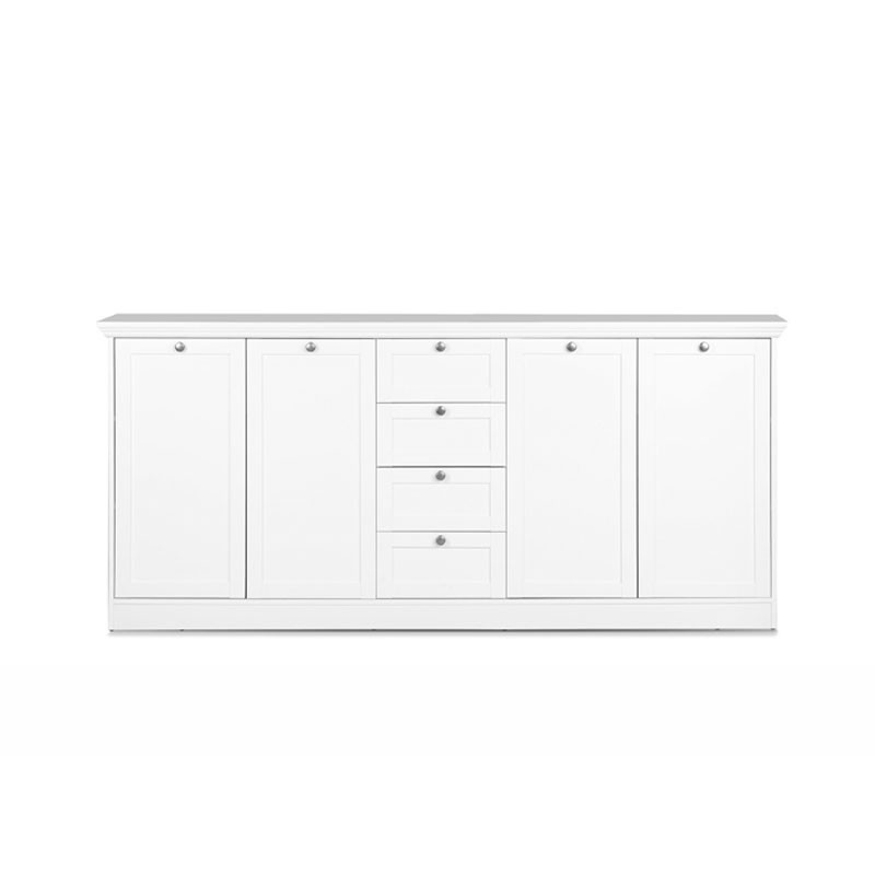 Mobile credenza 4 ante 4 cassetti colore bianco 200x40xh.90 cm EFFEZ