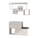 (2c) Mobile ingresso scarpiera bianco vintage Holdon  120x36,5x87,5