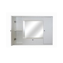Mobile specchiera bagno bianco frassinato 2 ante c-ribalta h.61x93x14 cm Iperbriko