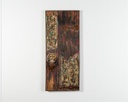 Olio su legno con tela multicolor 50x120 cm