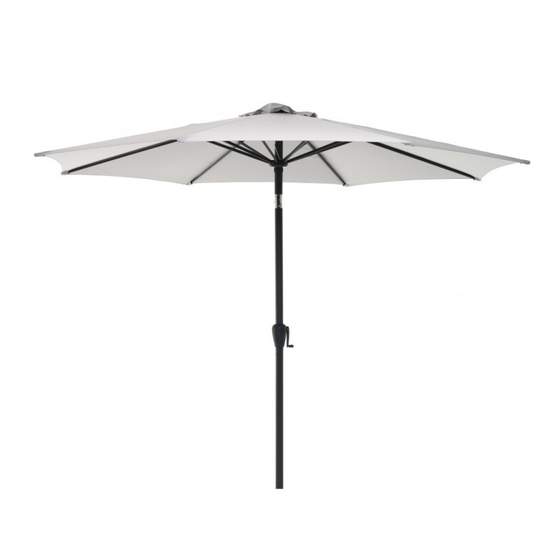Ombrellone ottagonale da giardino con snodo Bianco e Antracite PALMBEACH diametro 300x h230 cm