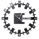 Orologio design modero legno nero tondo cm 80