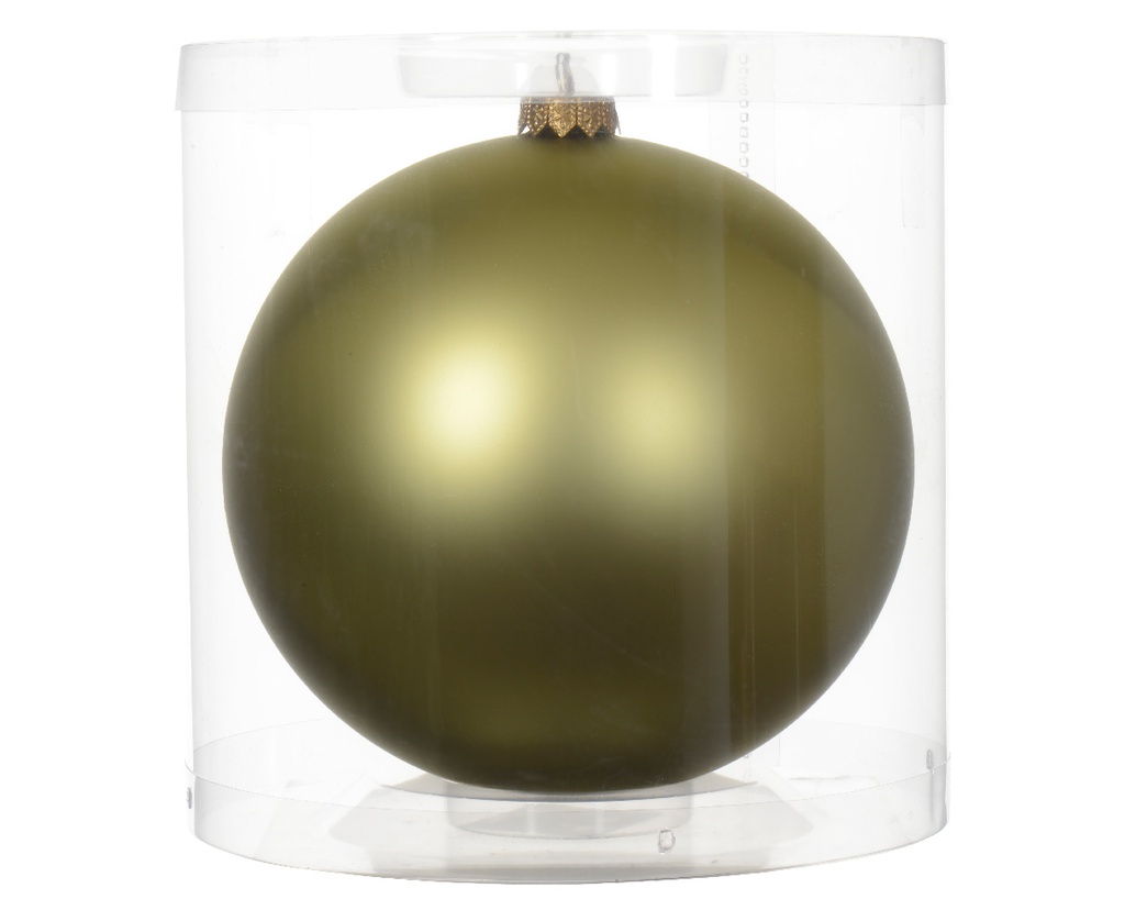 Pallina Di Natale Vetro Opaco  Natalizie Colore Pistacchio Ø 15Cm  1 Pz