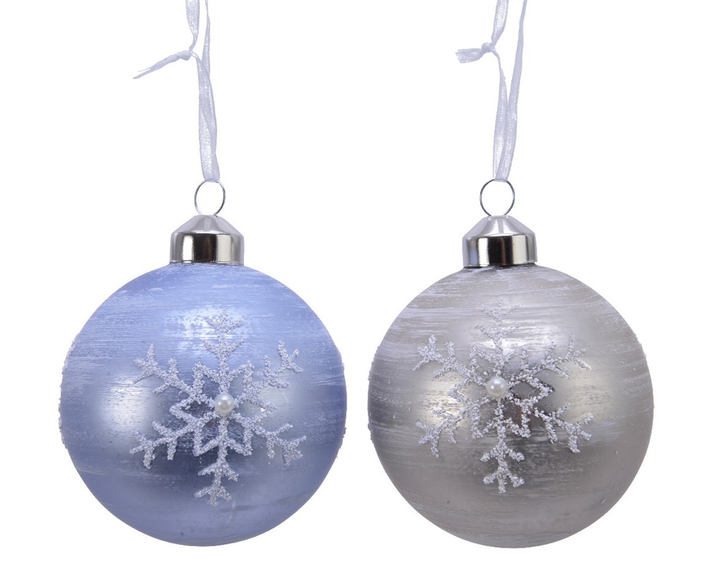 Pallina di Natale in vetro assortita  pz 1  diam 8