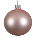 Box Da 4 Palline Di Natale In Vetro Rosa Opaca Ø10 Cm